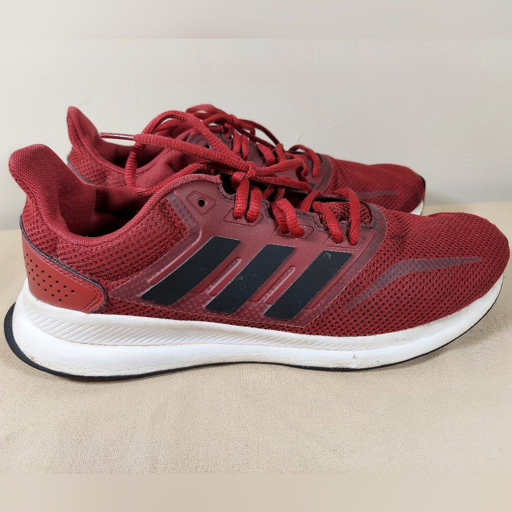 MENS ADIDAS RUNFALCON MAROON BRICK RED SIZE 9 #EE8154